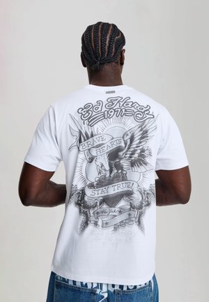 Ed Hardy, MENS STAY TRUE GRAPHIC REGULAR T-SHIRT - T-Shirt print - white