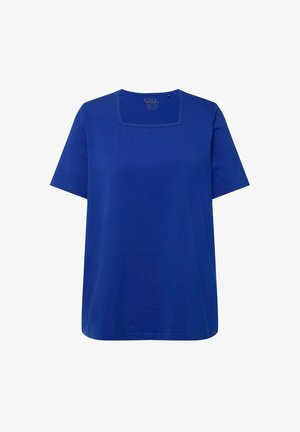 Ulla Popken, T-SHIRT, A-LINIE, CARREE-AUSSCHNITT, HALBARM - T-shirt basic - blue