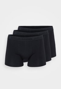 Svarte bomullsbokser i en pakke med tre. Har en myk, elastisk midjebånd med preget merkevarelogo. Klassisk passform og sømløst design.