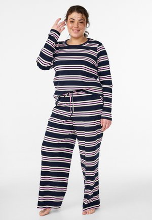 GESTREIFTE  MIT WEITEM BEIN - Nattøj bukser - night sky stripe