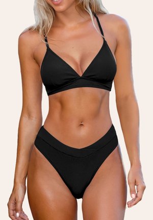 Cupshe WAIST SET - Bikiny - black