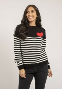 Dona x Lisa COL ROND RAYURES KAROLE - Pullover - noir