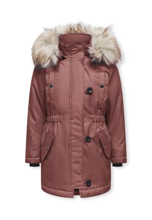 ONLY GIRLS Wintermantel - rose brown detail/fur light grey
