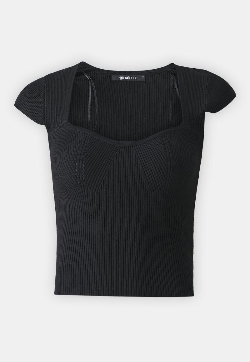 Gina Tricot T-shirt basic zwart Gina Tricot T-shirt basic zwart