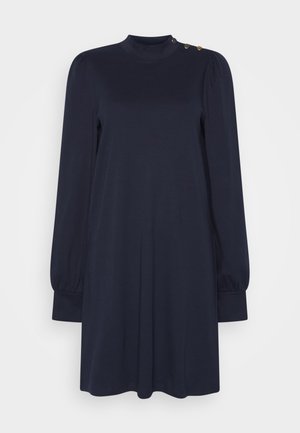 Vero Moda Tall VMLIANNA  SHORT BUTTON DRESS  - Džersejové šaty - navy blazer