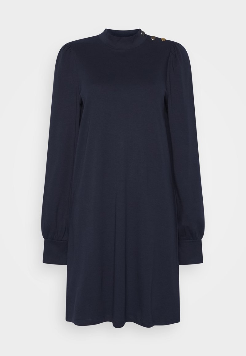 Vero Moda Tall VMLIANNA SHORT BUTTON DRESS - Φόρεμα από ζέρσεϊ - navy blazer