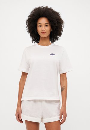 Lacoste TEE LOUNGEWEAR - Pyjama top - white/primerose