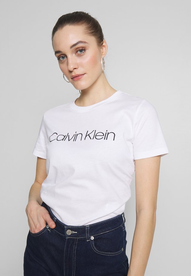 CORE LOGO CREW TEE - Print T-shirt - white