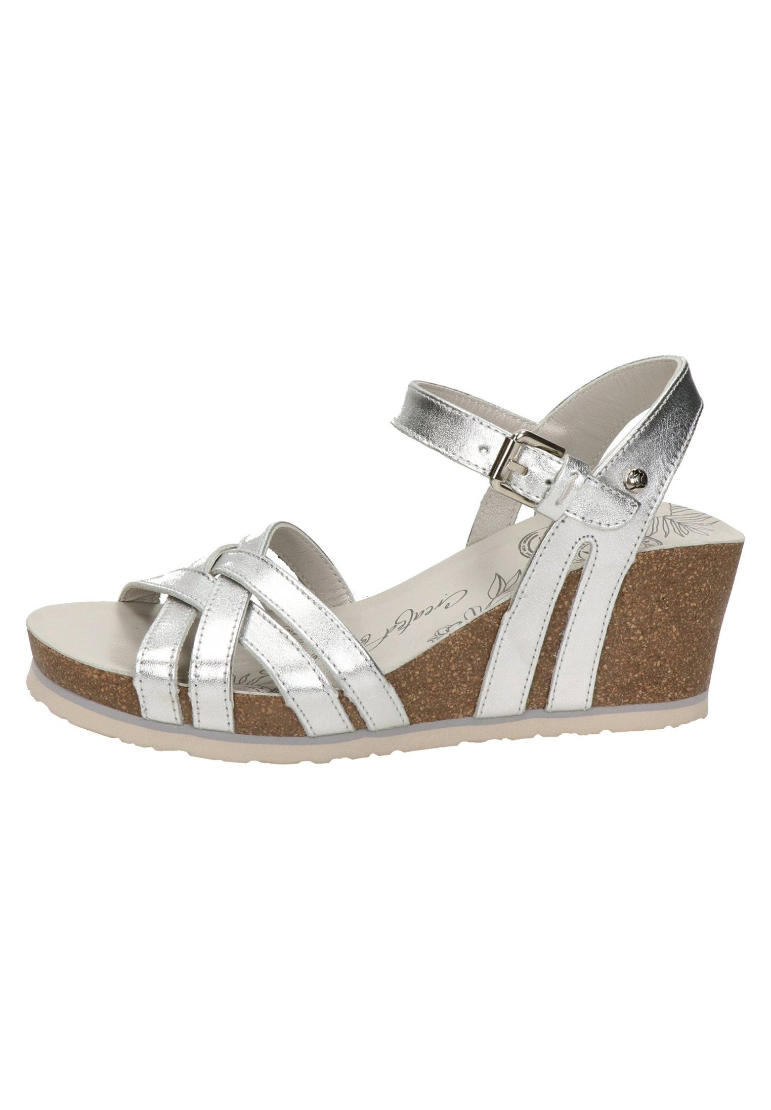 Panama Jack PANAMA - Sandalen met sleehak - zilver/zilverkleurig -  Zalando.nl