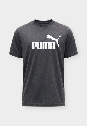Puma, NO. 1 LOGO HEATHER TEE - Sports T-shirts - dark gray heather