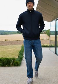 Next Kardiganas - navy borg lined