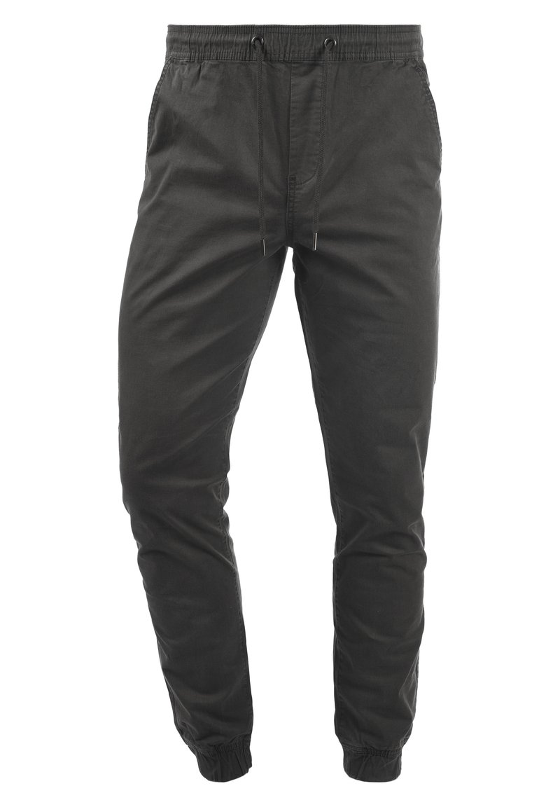 Zwarte casual joggerbroeken met een elastische tailleband, trekkoord, zijzakken en elastische boorden bij de enkels.