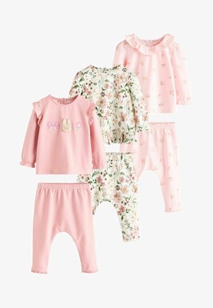 Next, 6 PIECE BABY SET - REGULAR FIT - Leggings - Hosen - pink cream bunny character