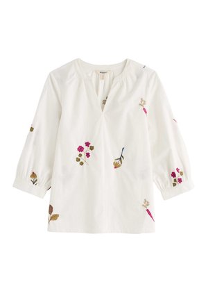 Seasalt Cornwall, SEASALT CORNWALL GRACE EMBROIDERED TOP - Μπλούζα - white - flora embroidery chalk