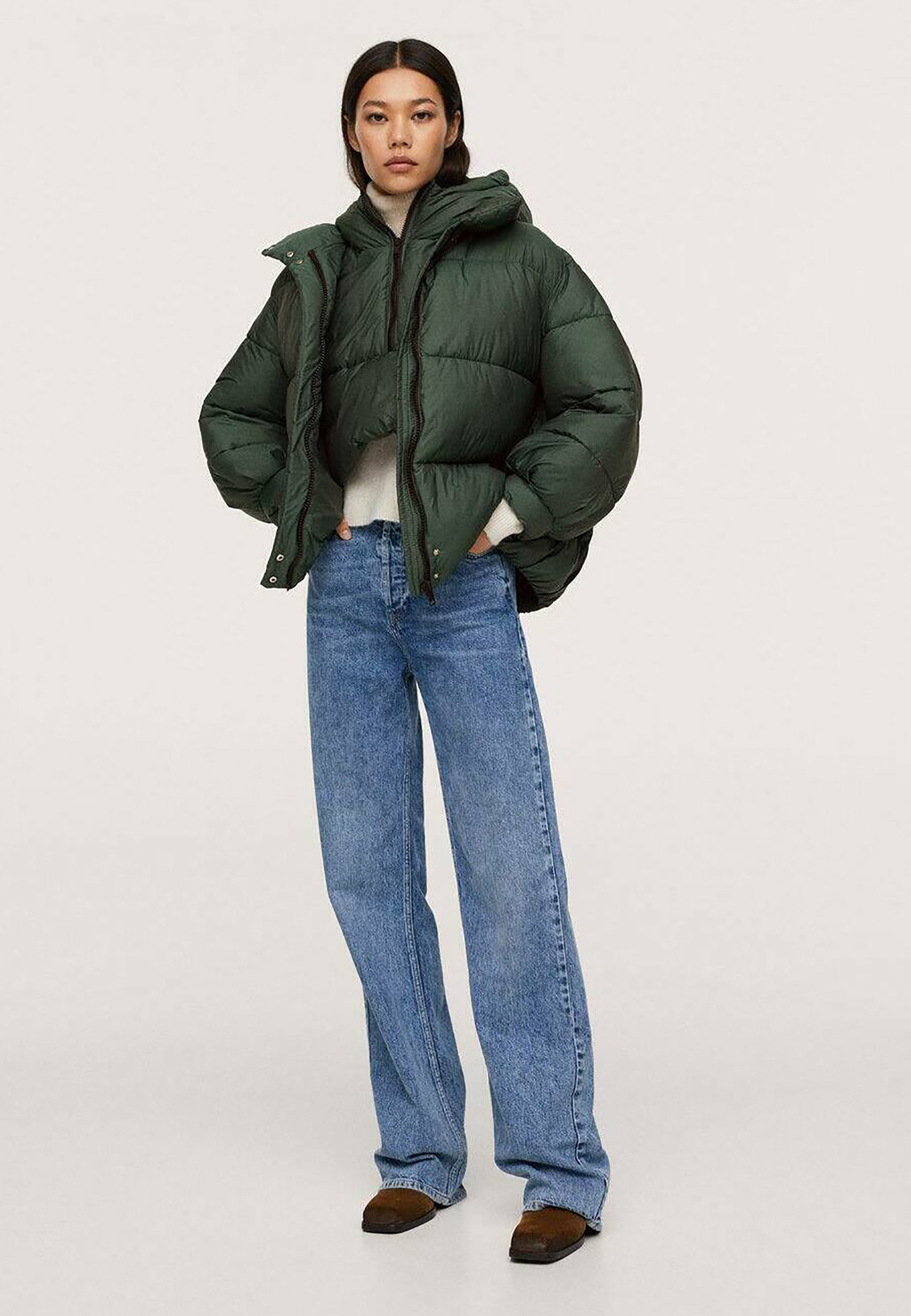 Mango PI - Winter jacket - donkergroen 