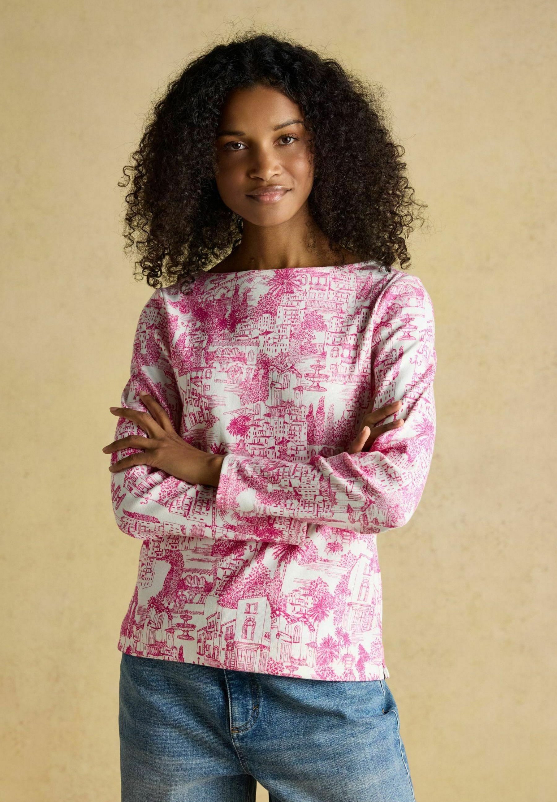 Joules REGULAR FIT - HARBOUR BOAT NECK PRINTED - Long sleeved top