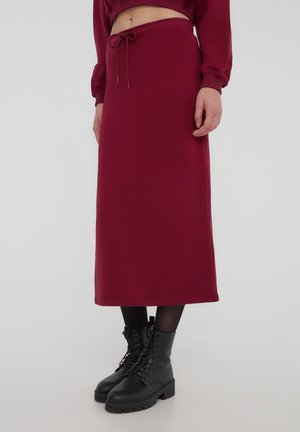 Terranova LONGUETTE SPACCO - Gonna a tubino - bordeaux