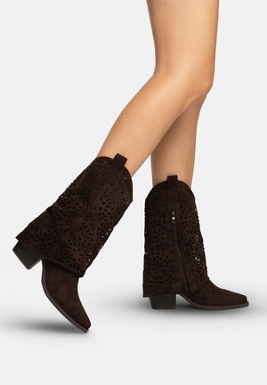 Cowboy- / bikerstøvlette - braun