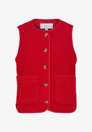 VILA, VIADA TEDDY VEST - Vest - savvy red1