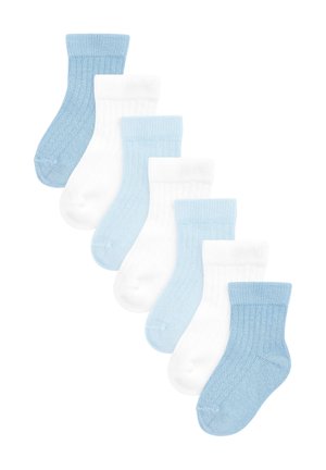 7 PACK - Zoknik - white blue