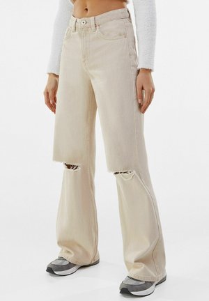Bershka Flared Jeans - beige