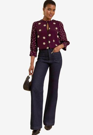 Love & Roses ANIMAL TIPPED CREW NECK - REGULAR FIT - Bluse - red polka dot