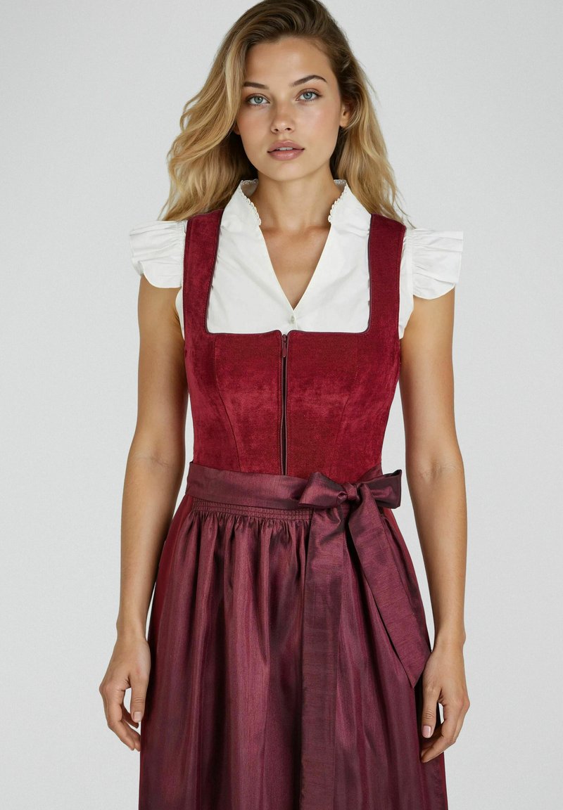 open lace back dress Red Premium Dirndl Dress