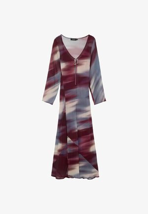 Desigual, LONG-SLEEVE MIDI DRESS - Robe de jour - purple