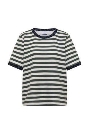 Cecil, T-SHIRT MIT RUNDHALS UND LEO-DETAILS - T-shirt imprimé - dried olive green