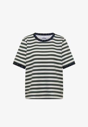 Cecil, T-SHIRT MIT RUNDHALS UND LEO-DETAILS - Camiseta estampada - dried olive green