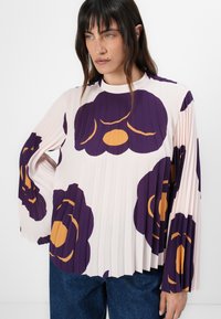 Marimekko DUURI TUMMA - Bluse - light pink/dark violet/brown