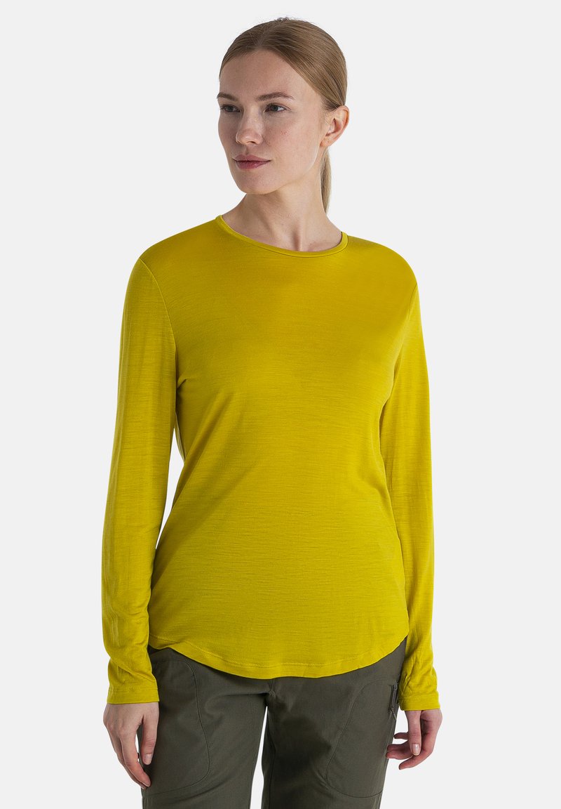 icebreaker LIGHT WEIGHT COOL-LITE SPHERE - Pitkähihainen paita - MEDIUM YELLOW