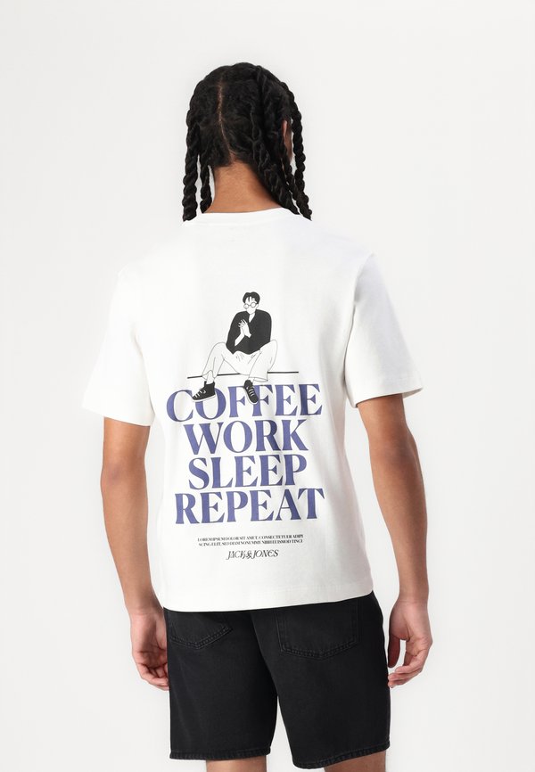 JPRBLAJULIAN TEE  - Print T-shirt - cloud dancer