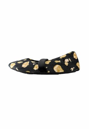 REGULAR FIT - Ankle strap ballet pumps - black gold-coloured