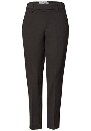 Street One, SLIM LEG CHINO MIT GLITZERDETAIL - Pantalon classique - black coffee