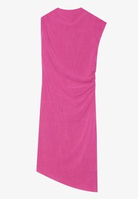 LINEN MIX BLEND MINI DRESS - Cocktail dress / Party dress - festival fuschia