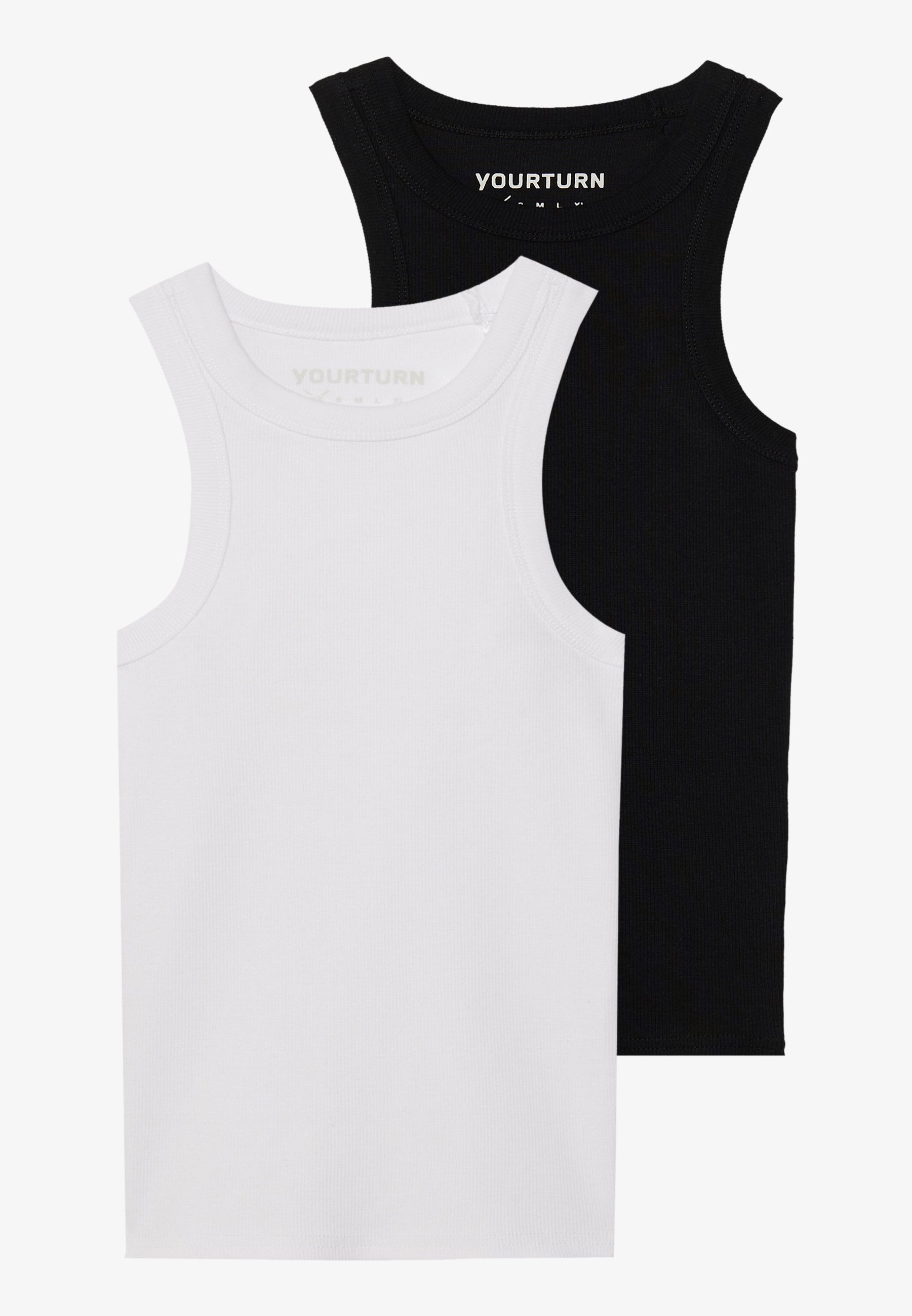 White and black top