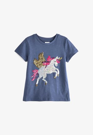 SEQUIN SHORT SLEEVE - T-shirt con stampa - blue
