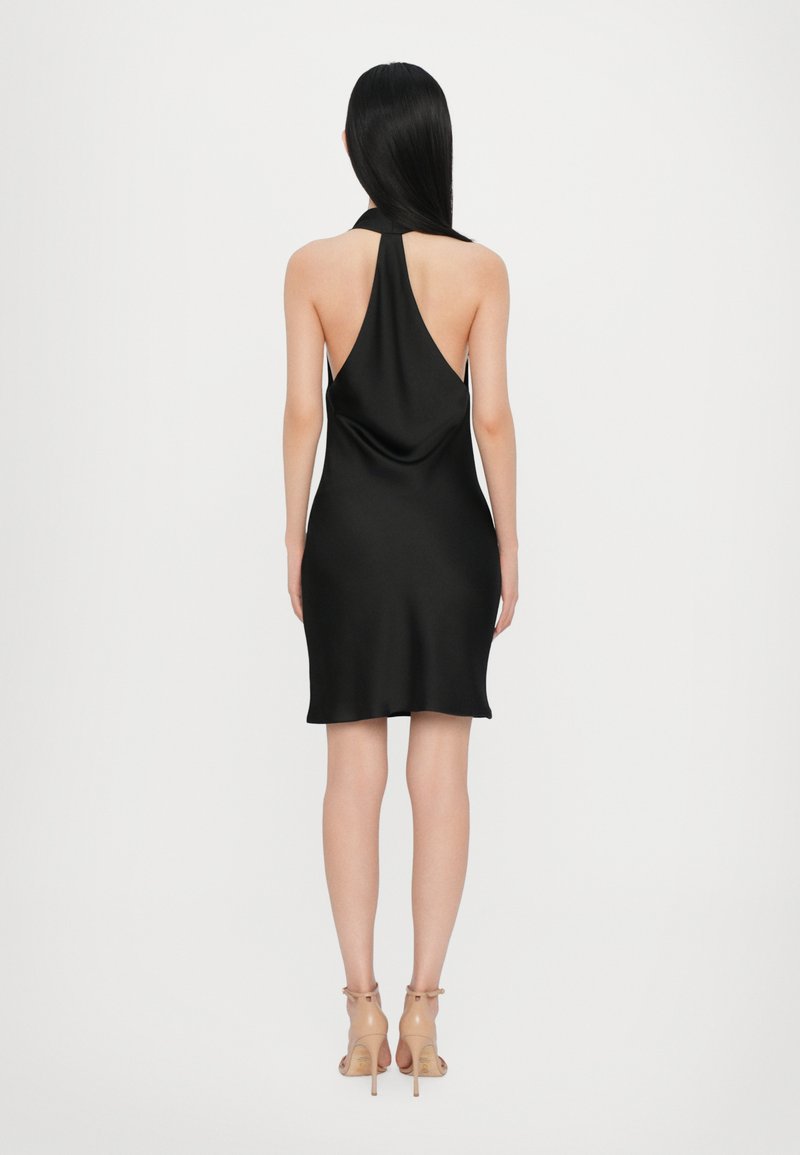 Norma Kamali HALTER DRAPE MINI DRESS - Cocktail dress / Party dress - black  - Zalando.co.uk