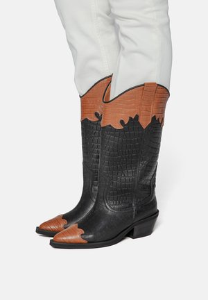 L37 NIGHT IN TEXAS - Bottes de cowboy / motard - black brpwn
