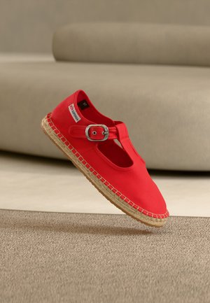 Superga 3010 MARY JANE - Bokapántos balerina cipők - red/natural