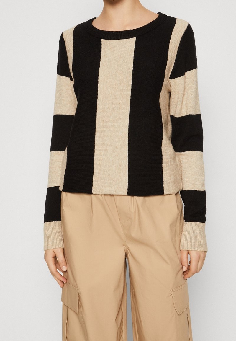 VILA Stickad tröja - beige