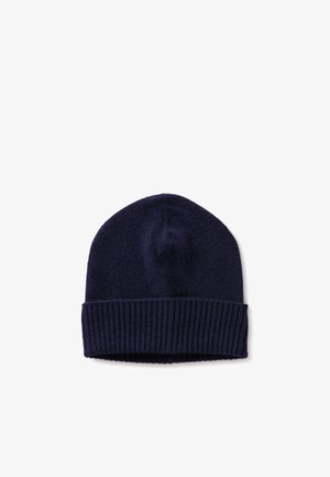 United Colors of Benetton, PLAIN KNIT BEANIE WITH RIBBED FOLD UP CUFF 100% ... - Gorro - blue