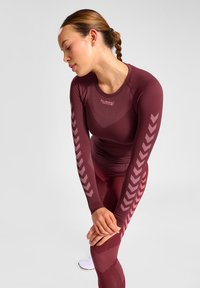 Hummel - FIRST SEAMLESS - Bluză de corp - burgundy Imagine miniatură 1