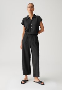 OPUS MID RISE CROPPED WIDE FIT CRASH - Jumpsuit - black