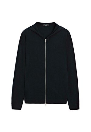 ZIP-UP WITH HOOD - Strickjacke - dark blue