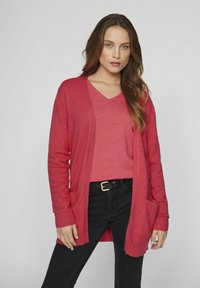 VILA VIRIL OPEN CARDIGAN - Kardigan - viva magenta