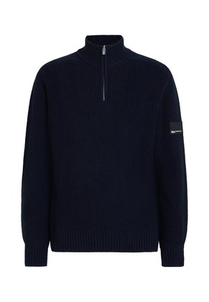 Karl Lagerfeld Jeans, KLJ HALF-ZIP SWEATER - Πουλόβερ - peacoat