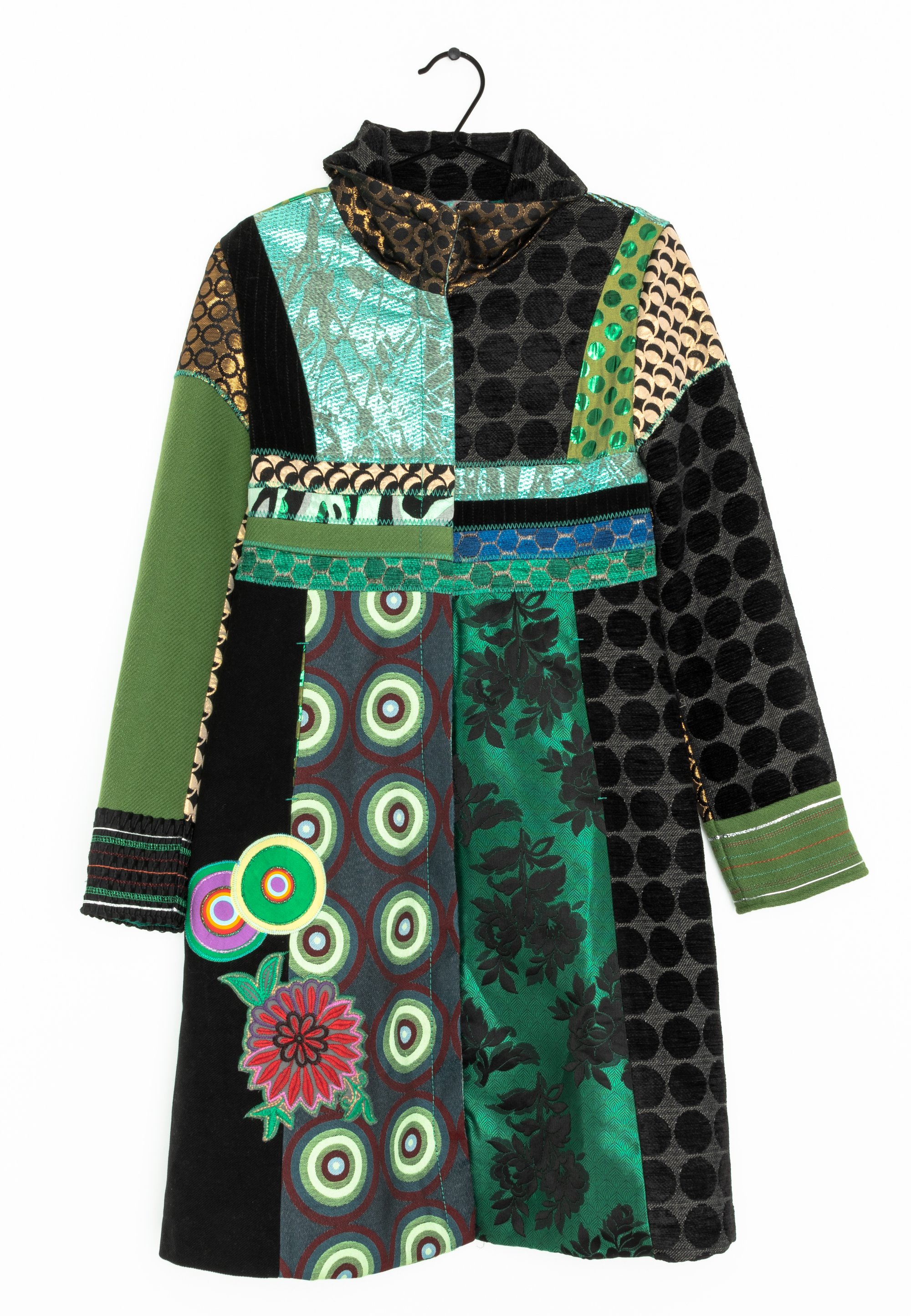 Buchhandlung Scheitel schießen desigual mantel grün Modul Ansteckende