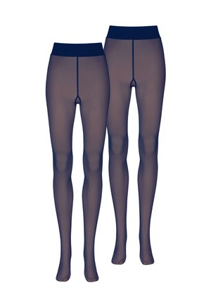 WARM & TRANSPARENT STRAPAZIERFÄHIG 2-PACK - Collants - dunkelblau